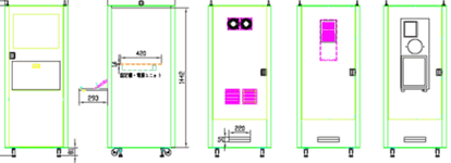 座り作業用汎用タイプ MPR-1M 外形寸法図