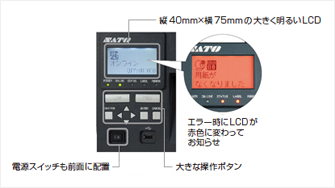 大きく明るいLCD
